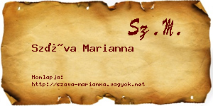 Száva Marianna névjegykártya